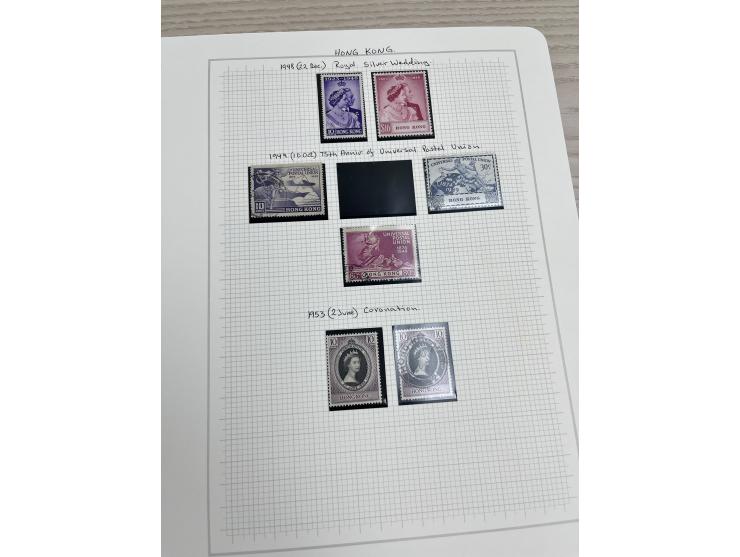 holding on album pages, better including QV used stamp to 96c, KGV Silver Jubilee, KGVI Silver Wedding, etc. Large quantity. 